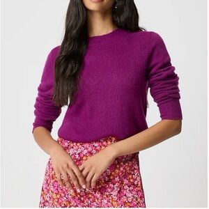 J. Crew Women's Rich Purple Crew Neck Sweater